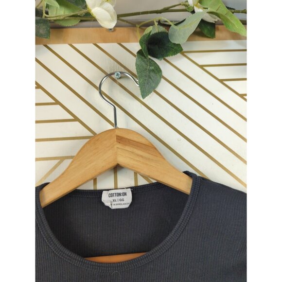 I LOVE JUNGKOOK BTS Cotton On Women's Ribbed Printed Short Sleeve Shirt Size XL - Picture 3 of 5